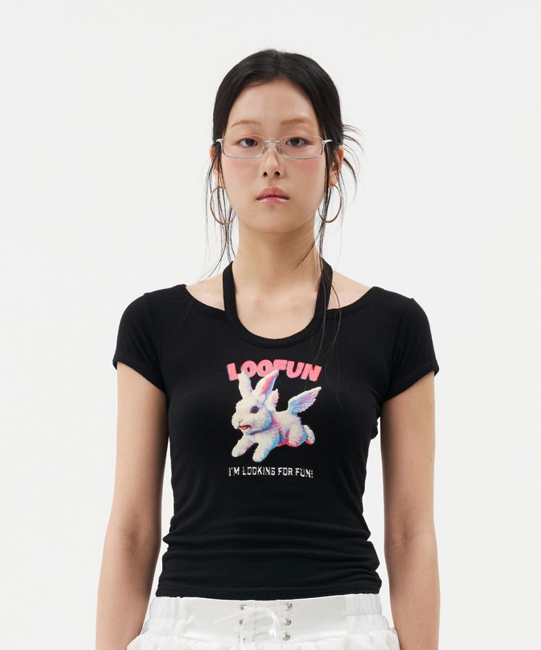Bunny Strap Tee / 버니 스트랩 티 [Black]