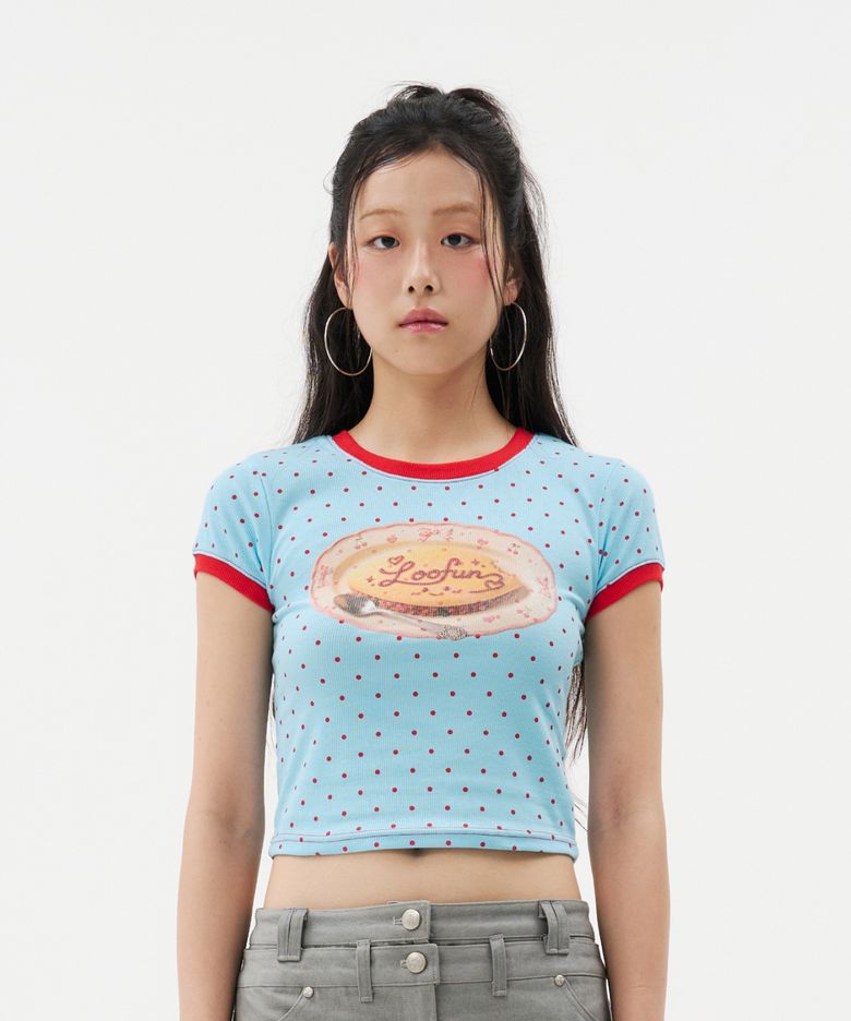 Omurice Dot Tee / 오므라이스 도트 티 [Sky Blue]