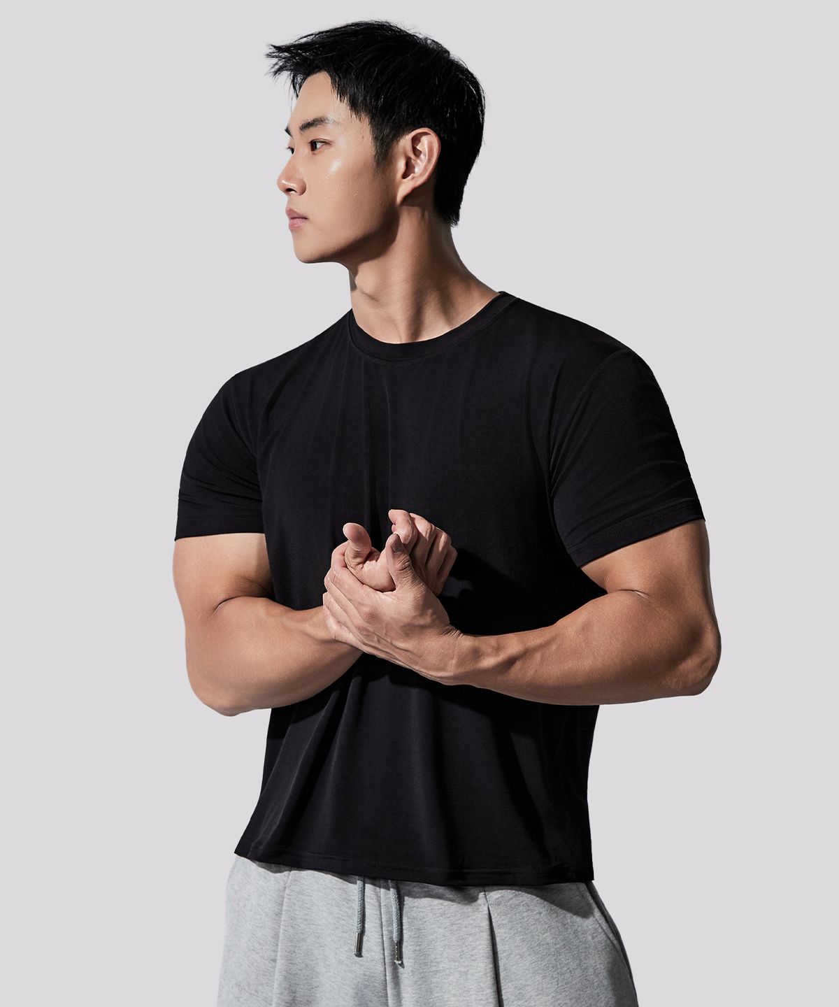 폴리그램(POLYGRAM) 세컨드 스킨 머슬핏 반팔 티셔츠 - 3COLOR