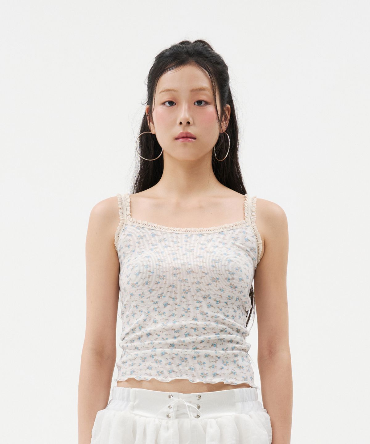 루펀(LOOFUN) Lace Trim Sleeveless / 레이스 트림 슬리브리스 [White]