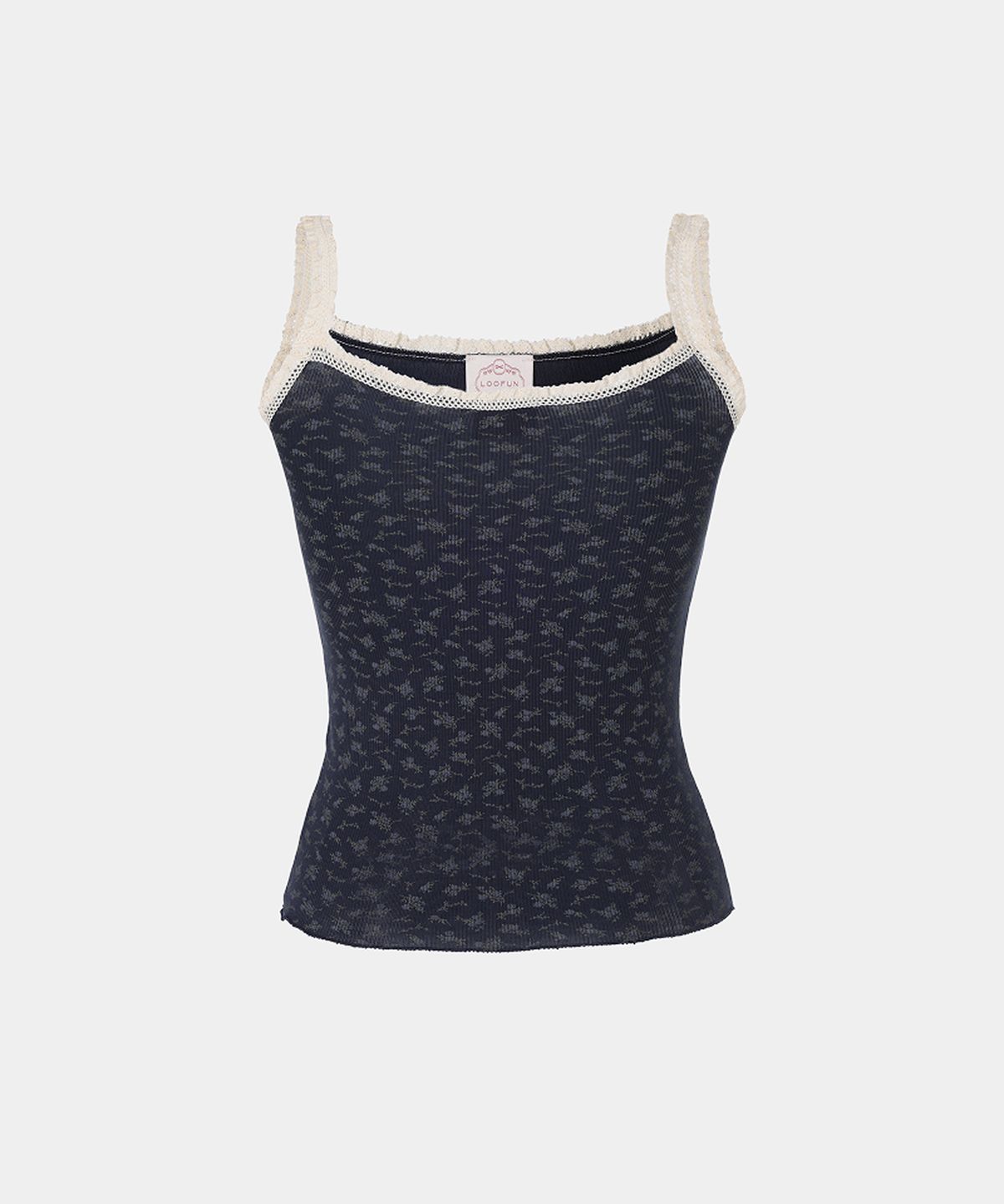 루펀(LOOFUN) Lace Trim Sleeveless / 레이스 트림 슬리브리스 [Navy]