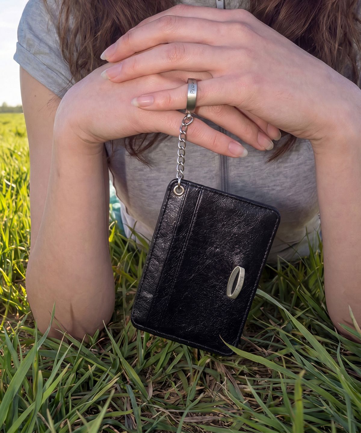 프루베(PROUVE) PR RING ZIP CARD HOLDER - BLACK