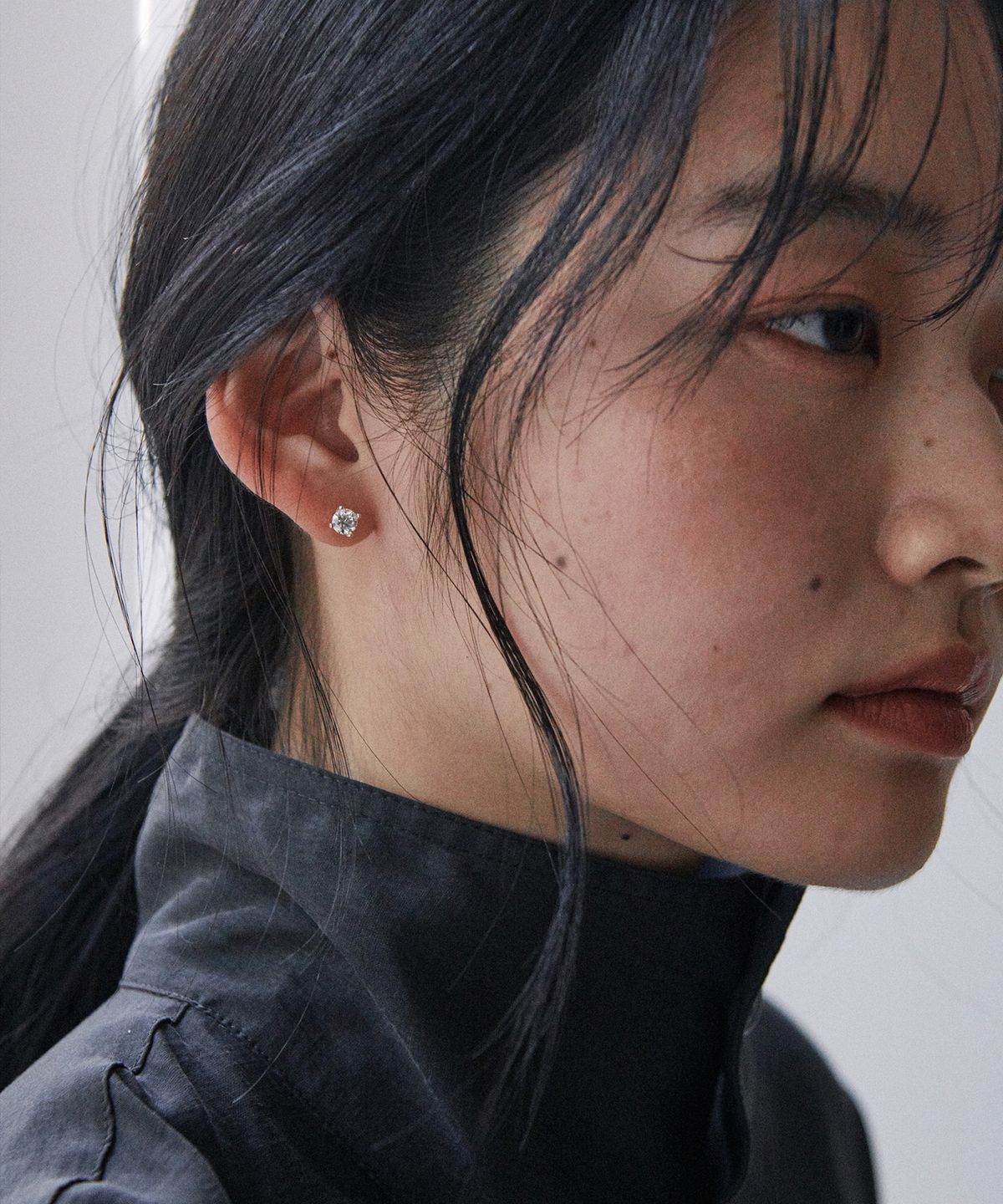 베흐트(VERTE) [925 silver] Deux.silver.232 / ecrin dew earring (5mm)