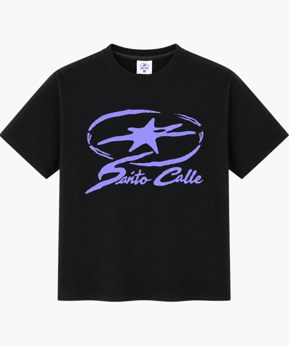 산토칼레(SANTO CALLE) 시그니처 로고 오버핏 반팔 티셔츠 (블랙)