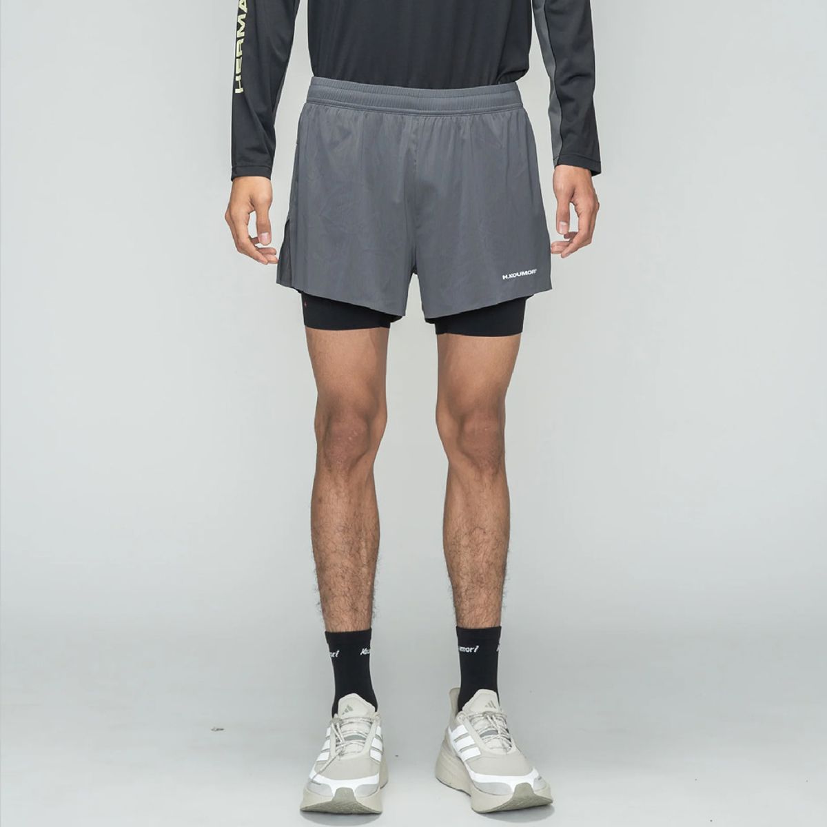 H.쿠모리(H.KOUMORI) M - Training Shorts - Asphalt / Black