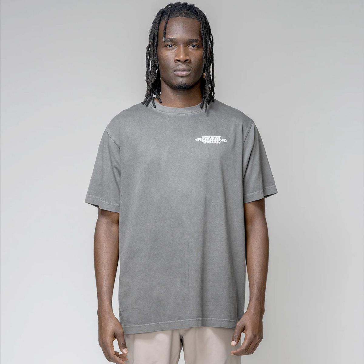 H.쿠모리(H.KOUMORI) Post Running High Flames Regular T-Shirt - BLACK GMY