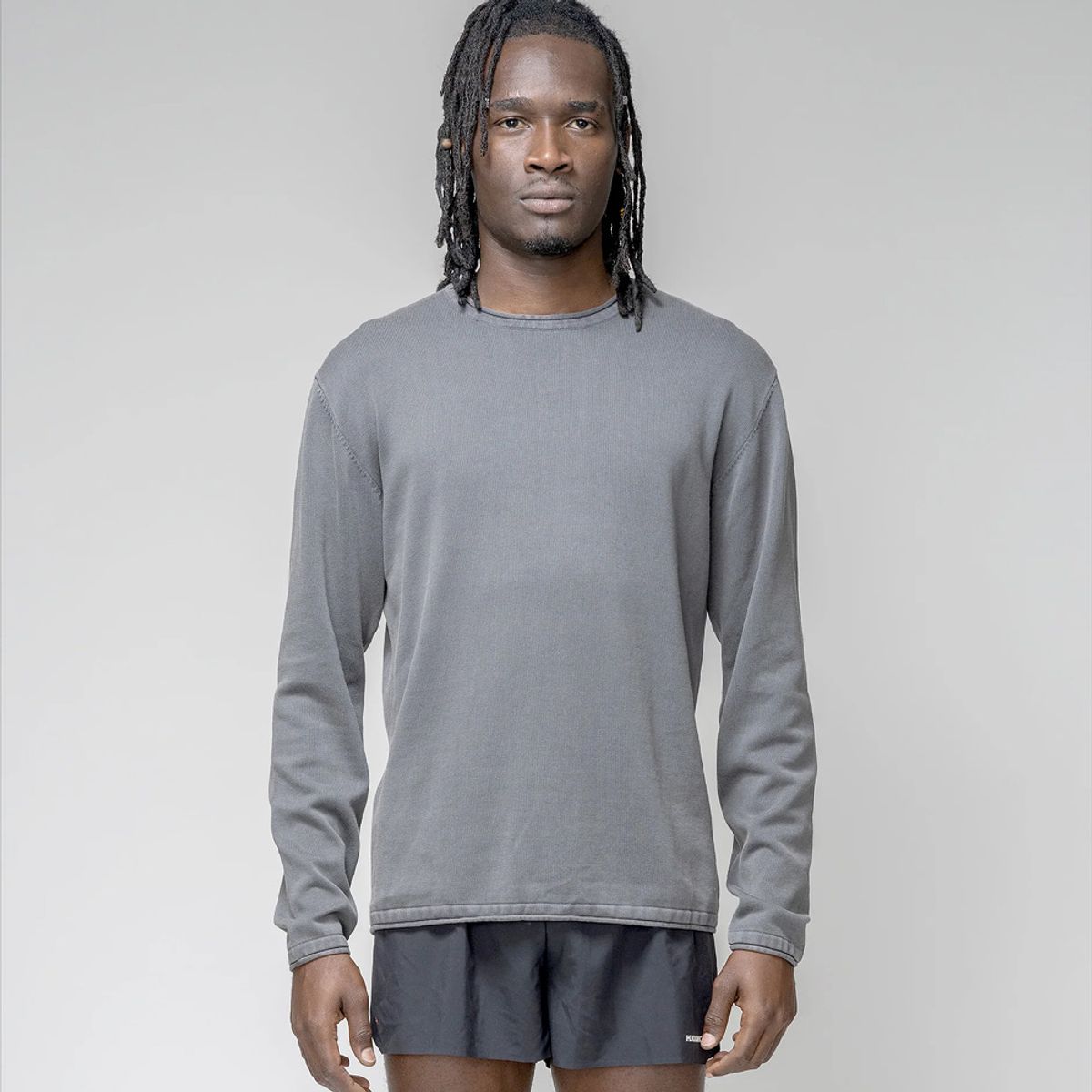 H.쿠모리(H.KOUMORI) Off Sweater - BLACK GMY