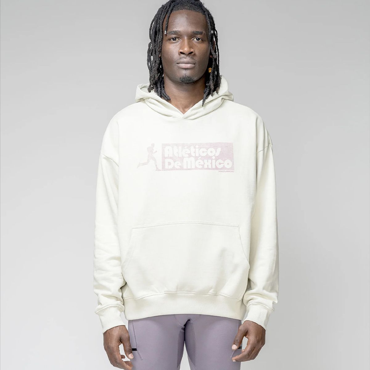 H.쿠모리(H.KOUMORI) Atleticos de mexico Boulder Hoodie - GLACIER GREY