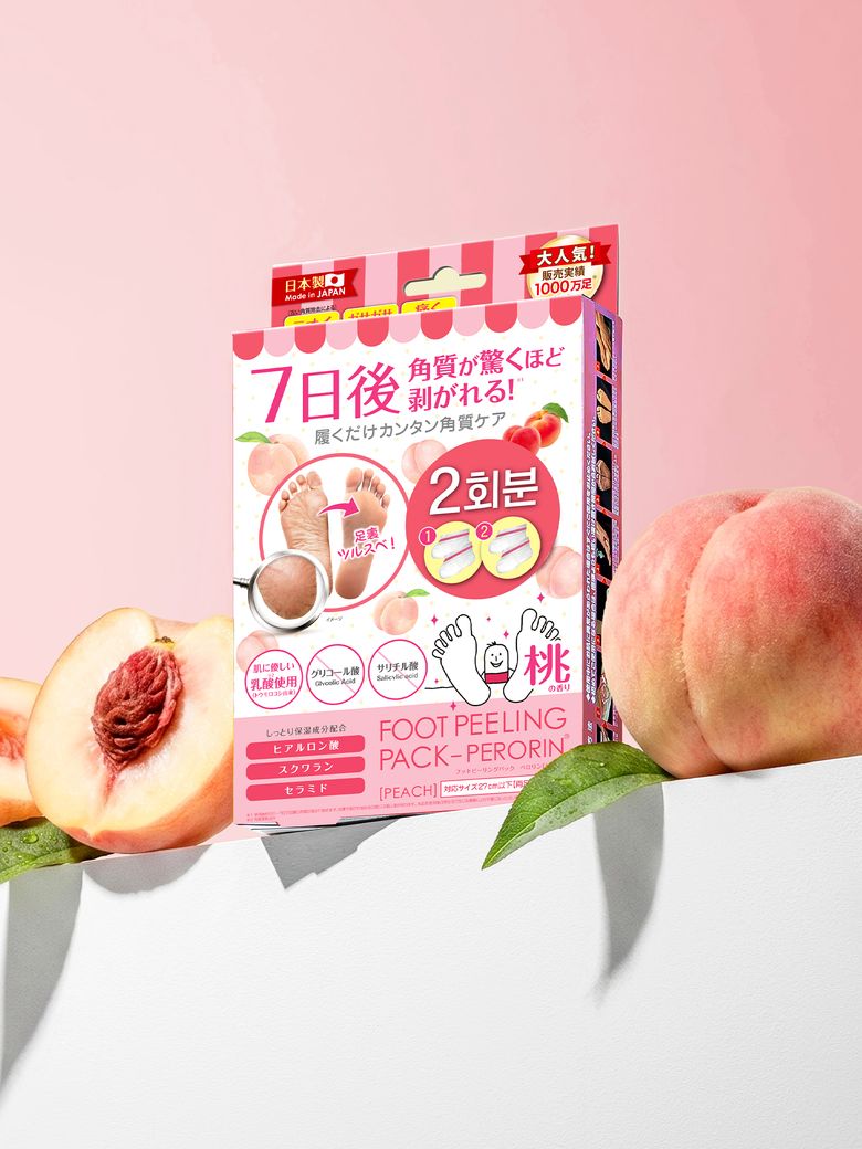 발각질제거팩 피치향 2회분 1박스