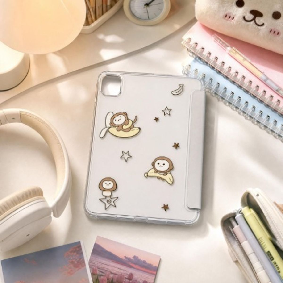 이레케이스앤굿즈(IRECASEGOODS) 꿈숭이 갤럭시탭 아이패드 애플펜슬 수납가능 풀커버 케이스