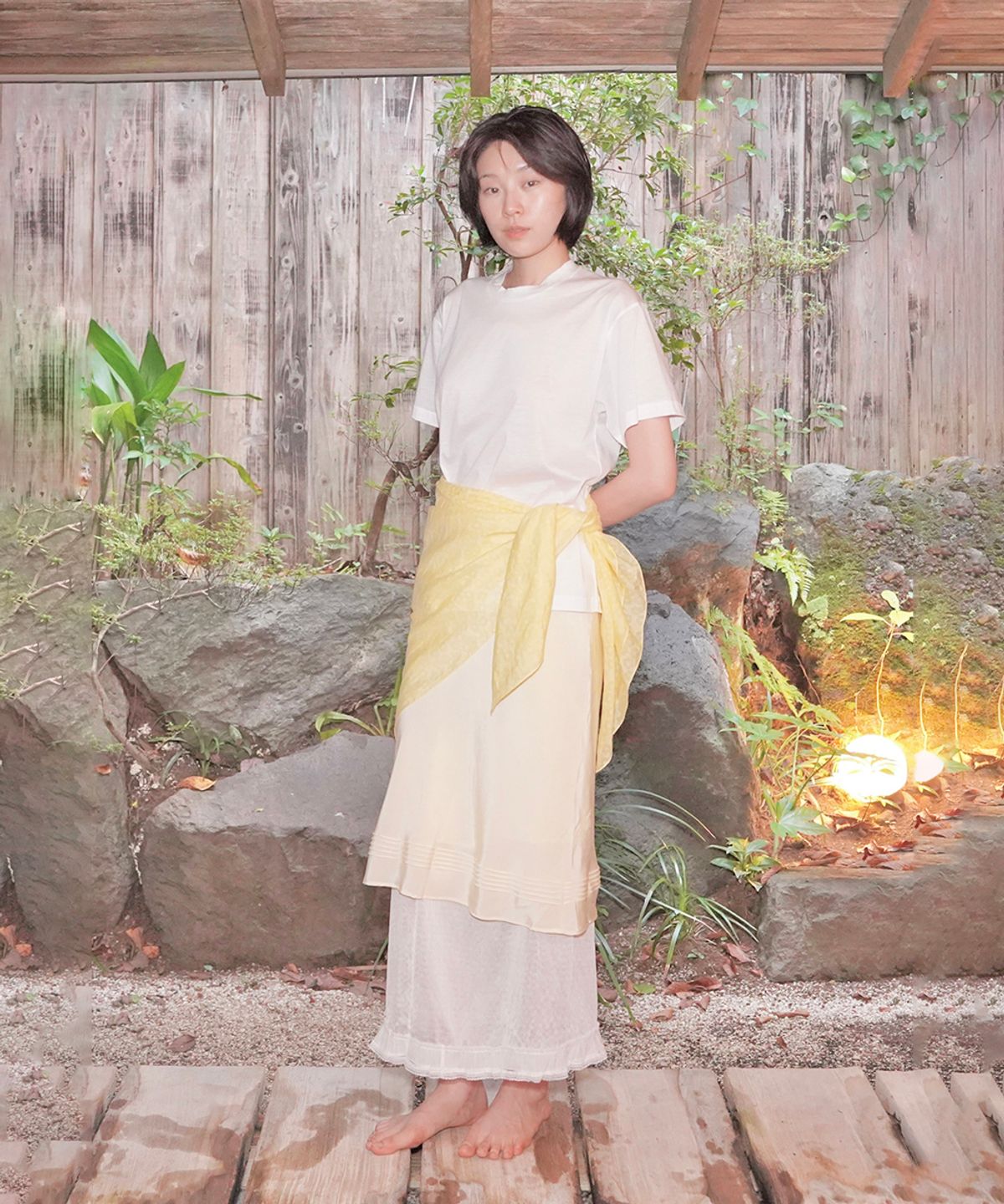 누아누(NUUANU) Sanae Skirt_Yellow