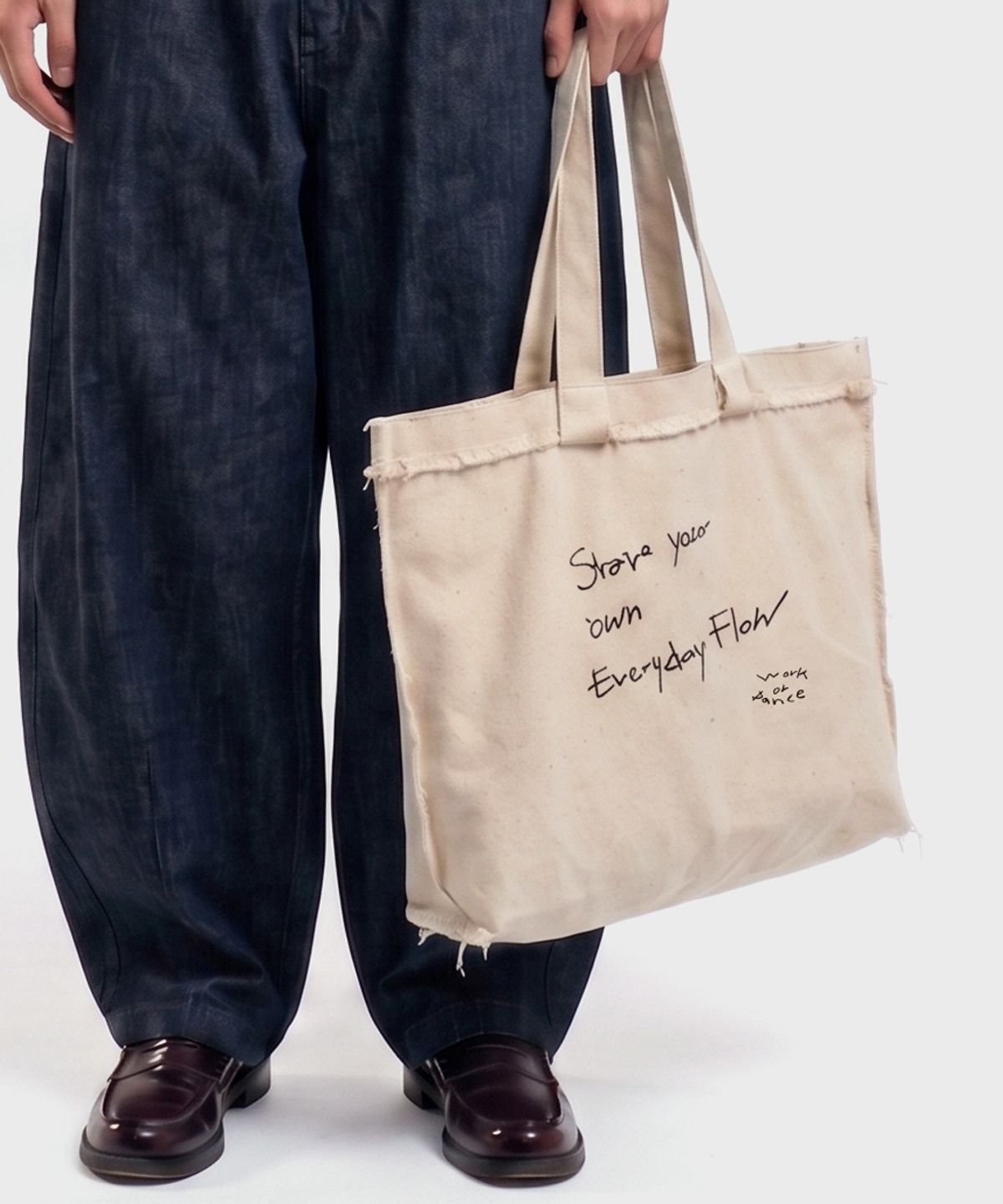 워크 오얼 댄스(WORK OR DANCE) Fray Bag ivory