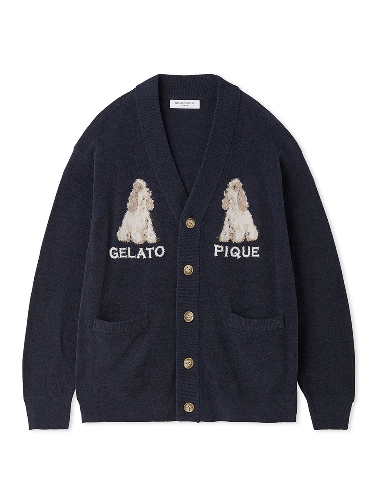 젤라또 피케(GELATO PIQUE) [HOMME] 자카드 강아지 가디건 PMNT244972