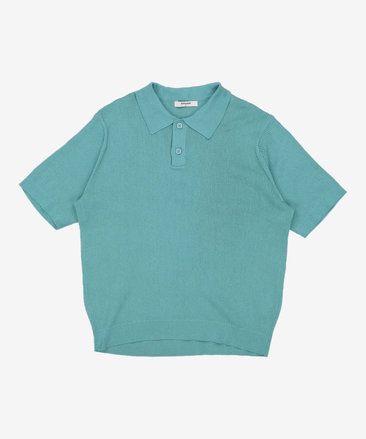 에잇세컨즈(8SECONDS) 골지 카라 반소매 니트  스카이 블루 (424551LY1Q) XL