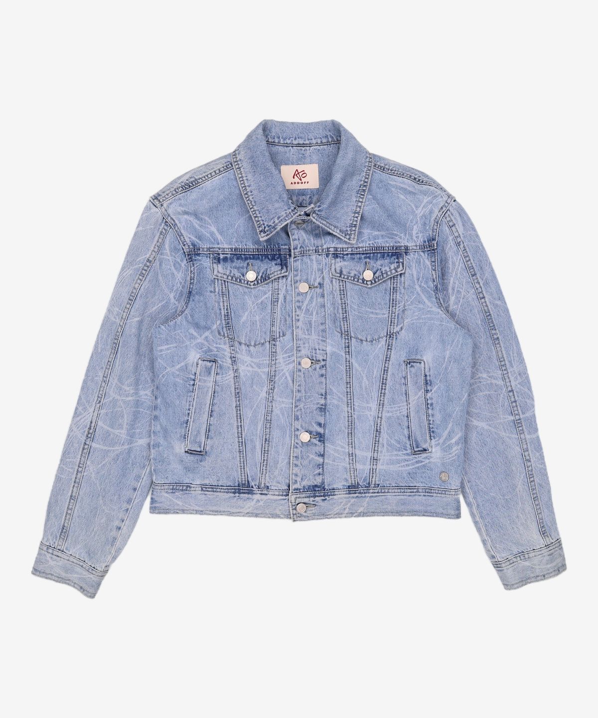 애드오프(ADDOFF) LINE CIRCLE DENIM JACKET BLUE S
