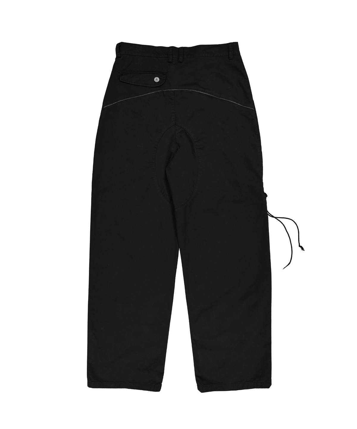 래크로프(LACKROPE) WASHED DRAWSTRING TROUSERS - BLACK