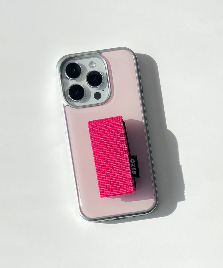 [에폭시 실버 범퍼] 108 미니 행온(30mm) POWDER PINK_HotPink 아이폰 갤럭시 케이스