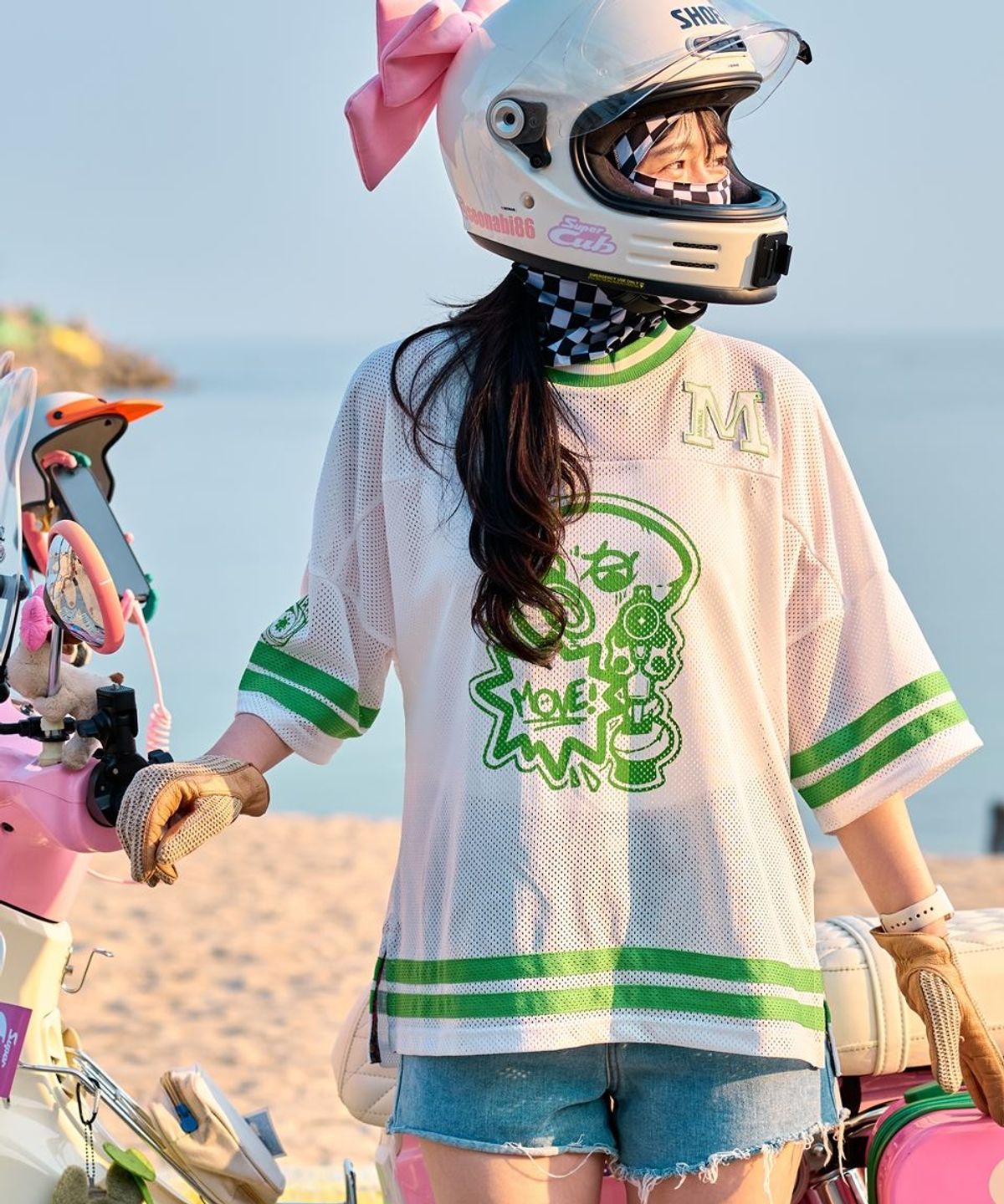 모빈스알(MOVINS.R) JUSTICE MESH TOP IVORY