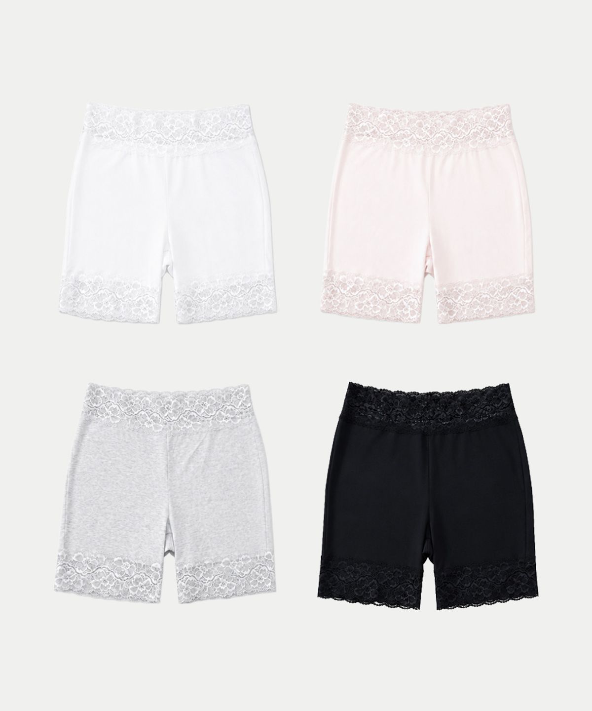 위스페어리(WHISFAIRY) Lace Layer Sagging Shorts - 4COLOR