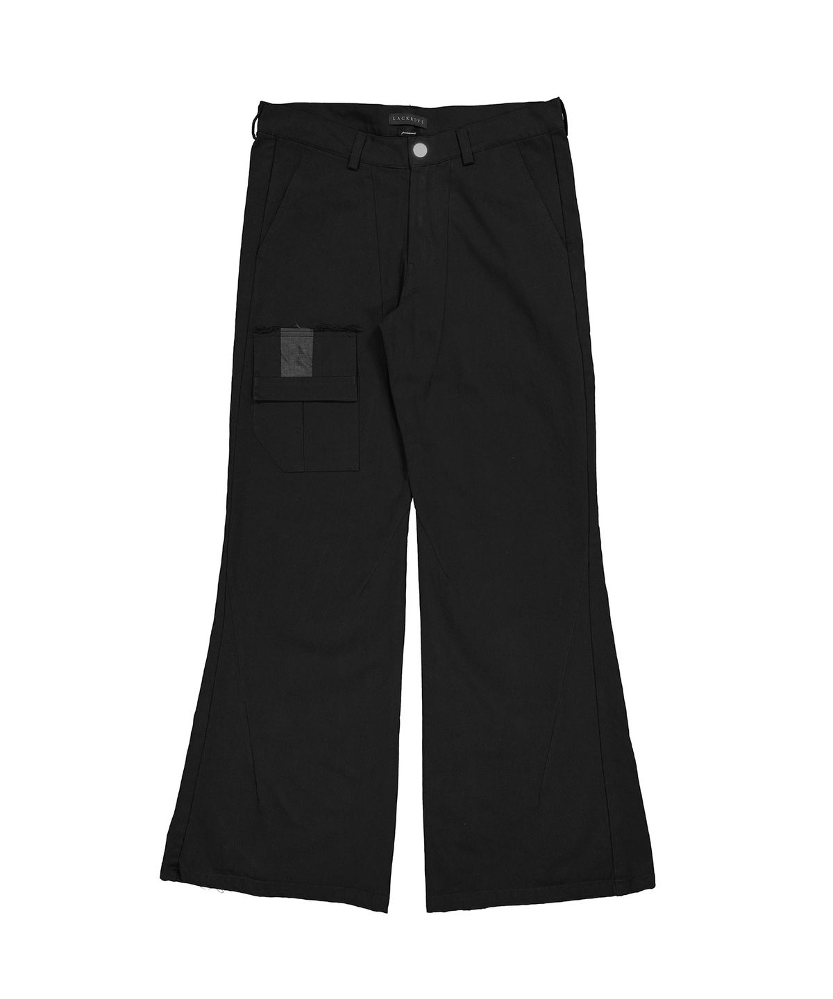 래크로프(LACKROPE) CARGO FLARED TROUSERS - BLACK