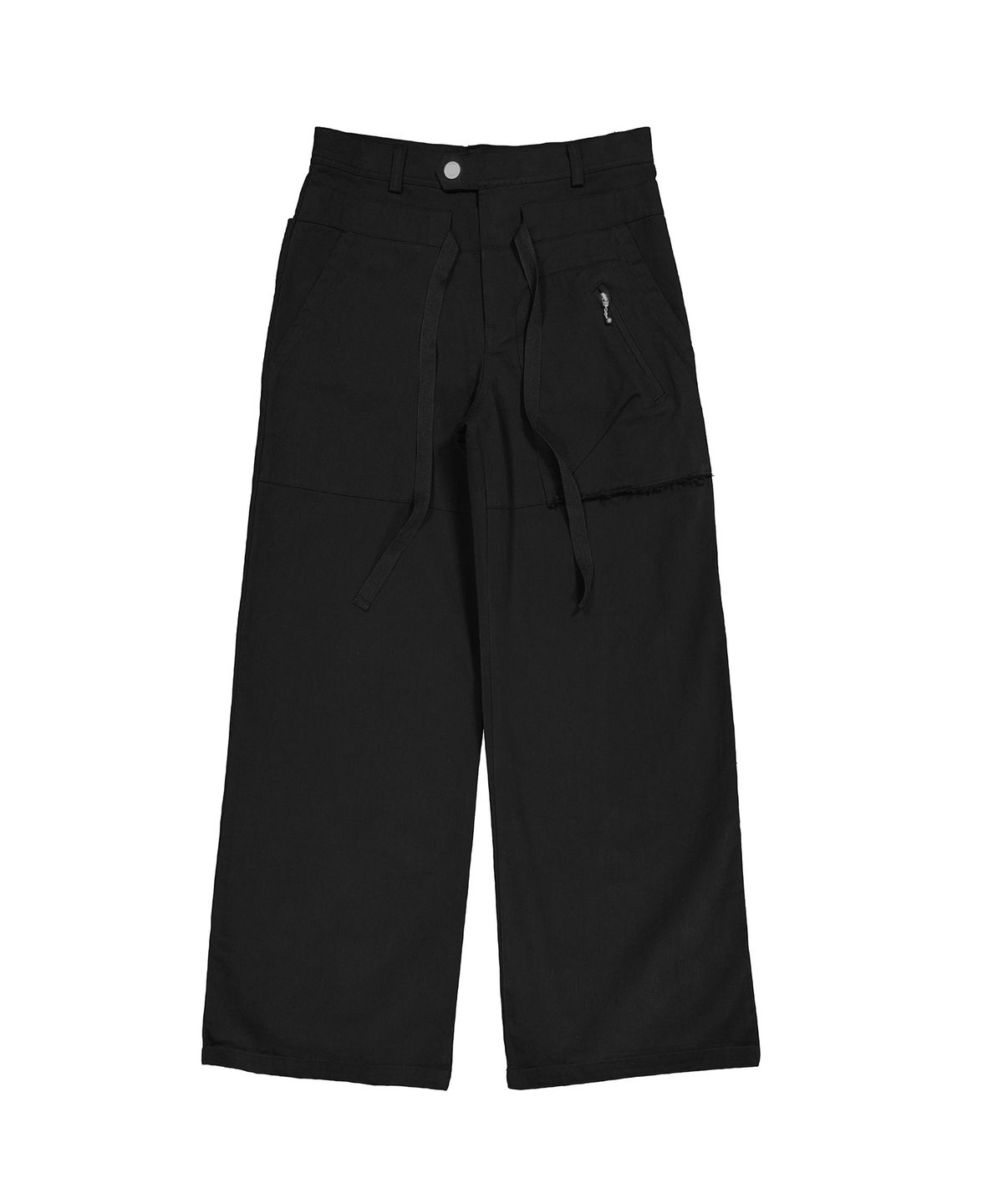 래크로프(LACKROPE) ZIP HOUSING LOOSE TROUSERS - BLACK