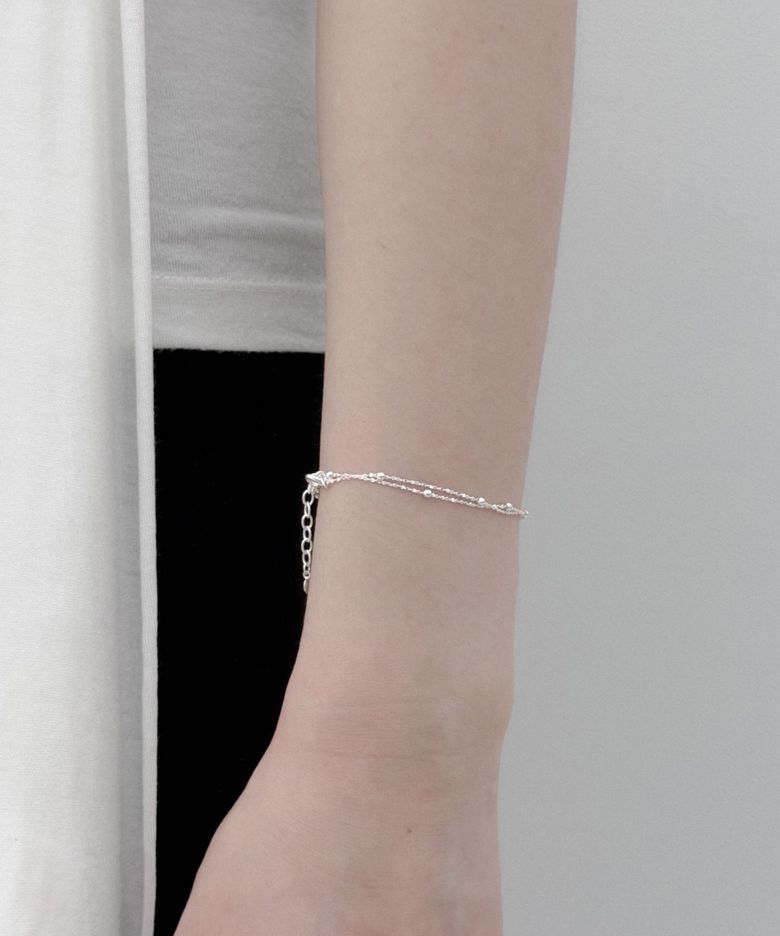 [925 silver] 듀 레이어드 팔찌