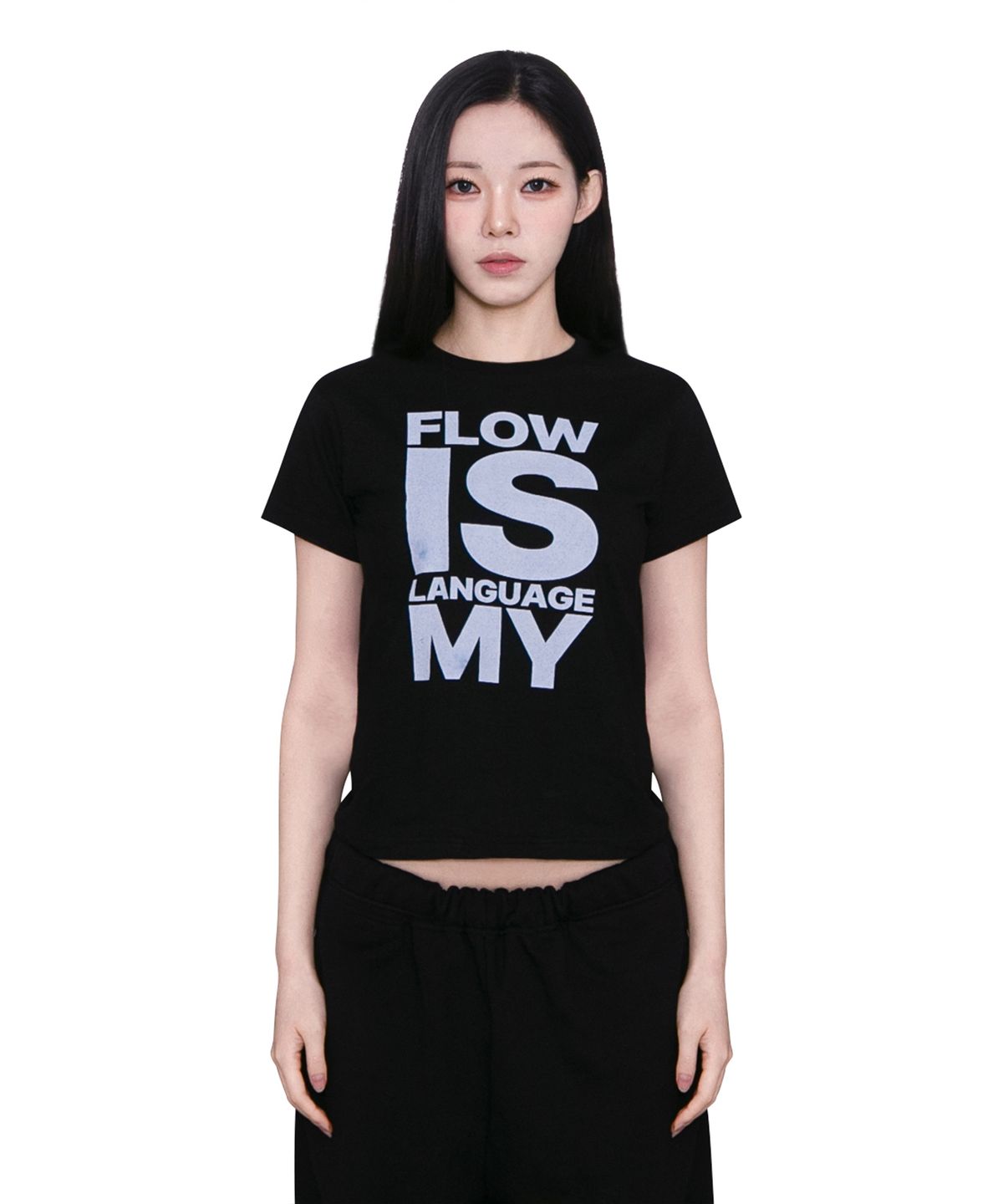 더트(DURT) FLOW CROP TEE (BLACK)