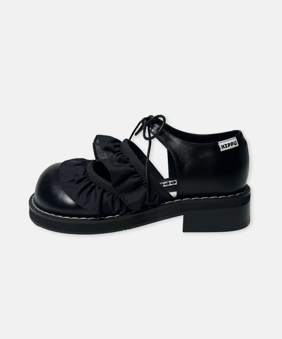 히푸(hippu) Double Lace Shoes Black