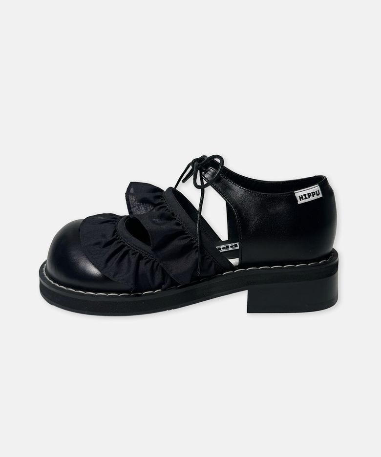 Double Lace Shoes Black