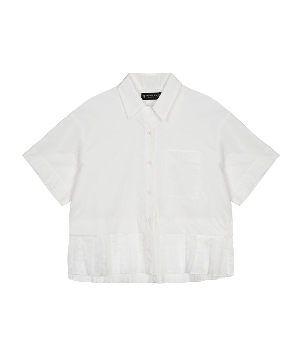 그랭드보떼(GRAIN DE BEAUTE) PICO PLEATS BLOUSE [WHITE]