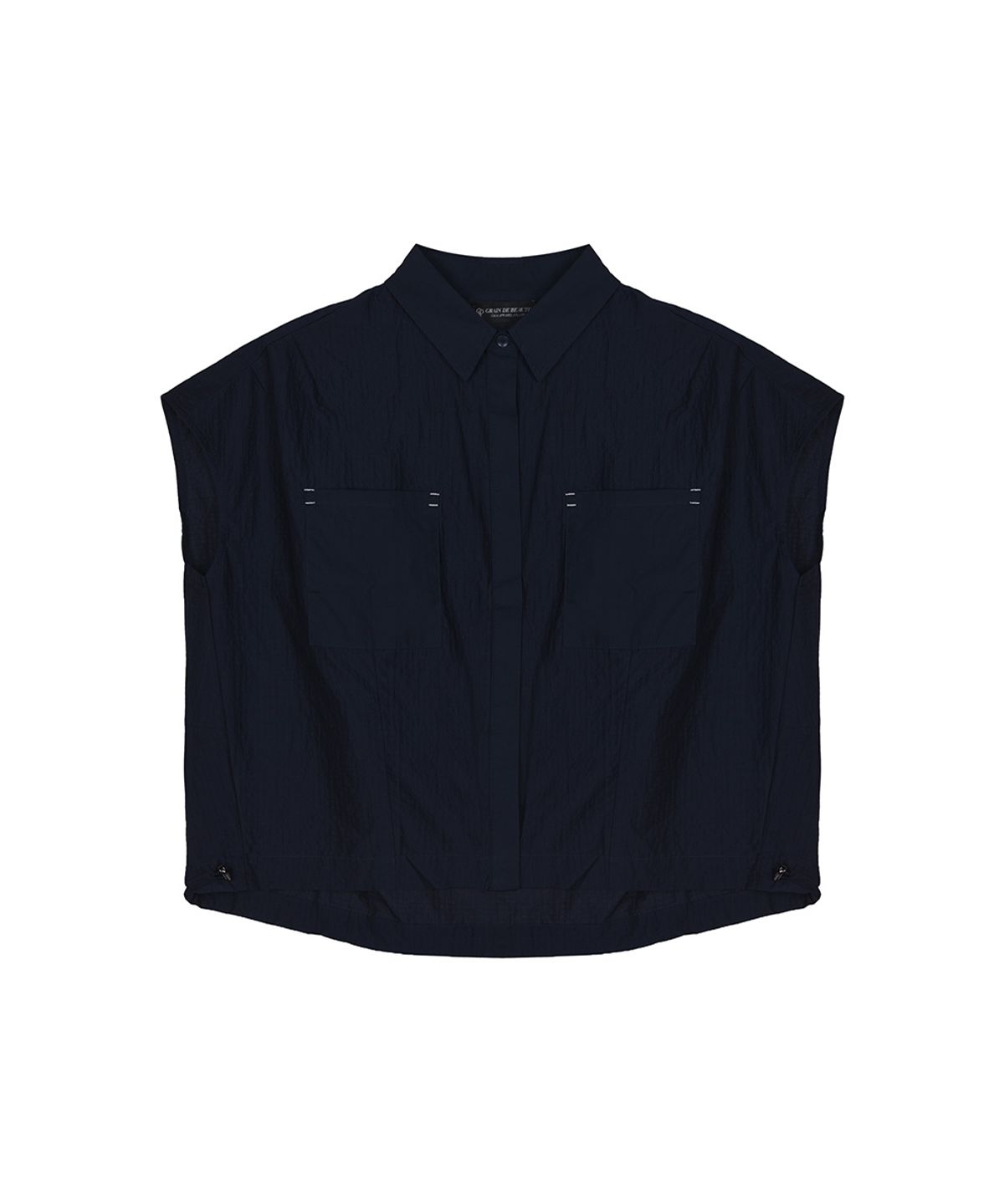 그랭드보떼(GRAIN DE BEAUTE) EVE BARTACK BLOUSE [NAVY]