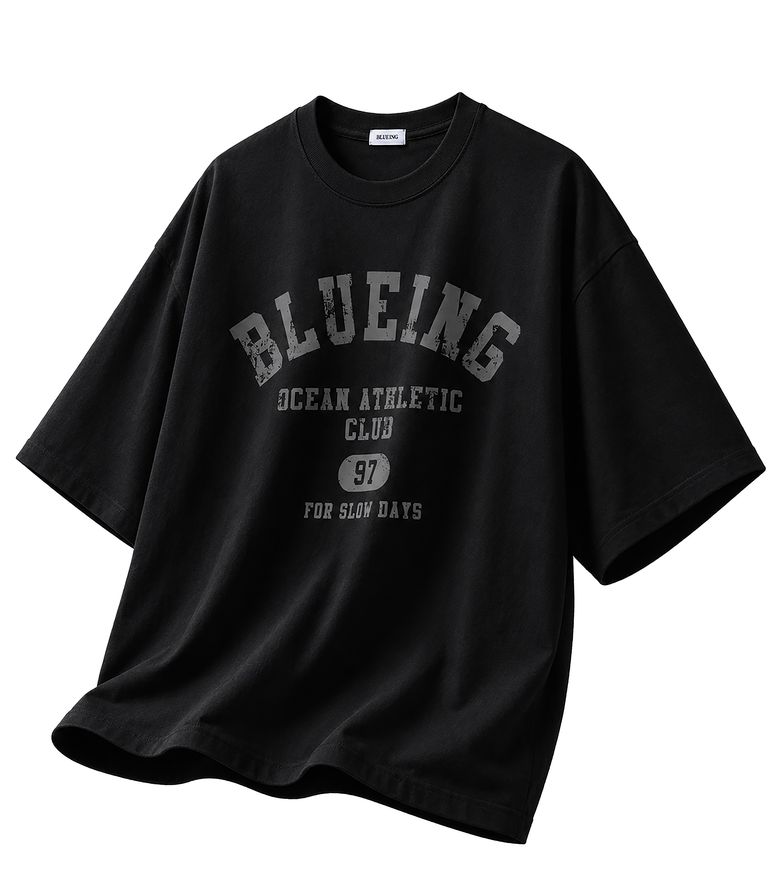 BLUEING ATHLETIC GRAPHIC TEE[BLACK]