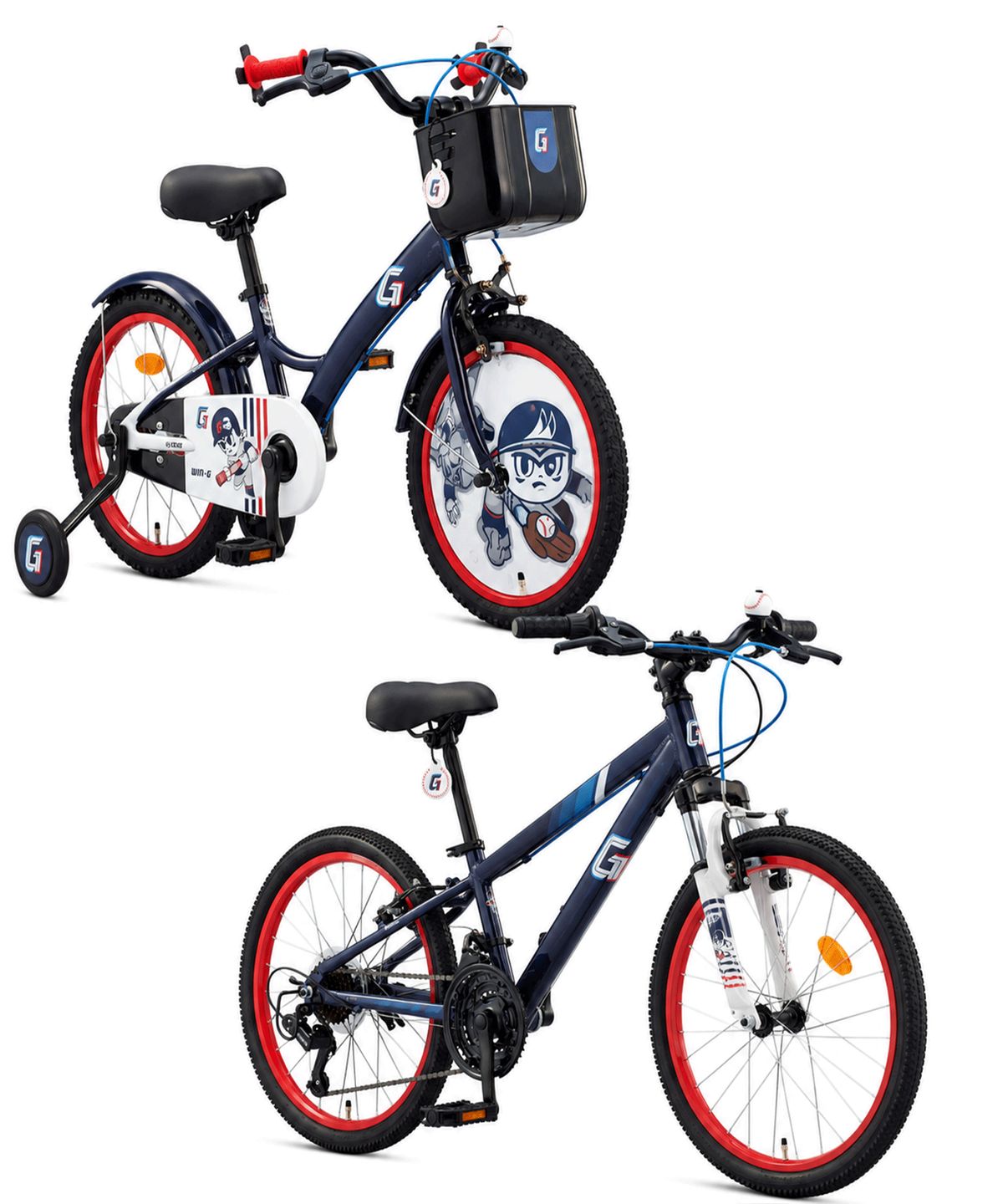 삼천리자전거(SAMCHULY BICYCLE) [삼천리 x KBO 콜라보/사은품 3종 증정] KBO 롯데 자이언츠 18인치 , 22인치 100% 완조립 아동용 자전거