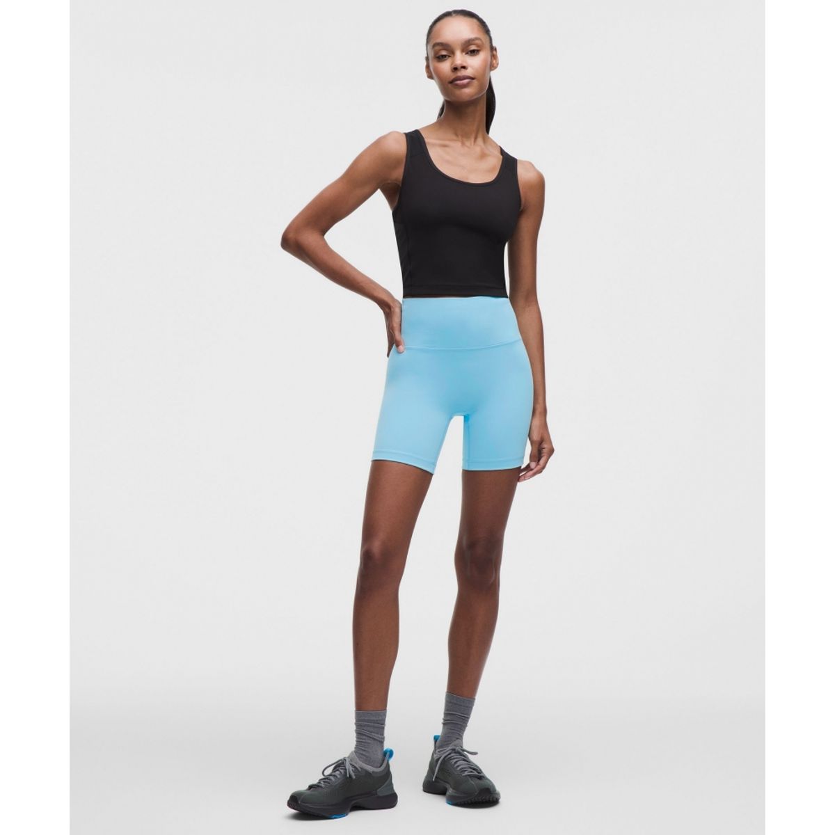 룰루레몬(LULULEMON) 원더 트레인 노라인 하이라이즈 쇼츠 6inch  SEAF