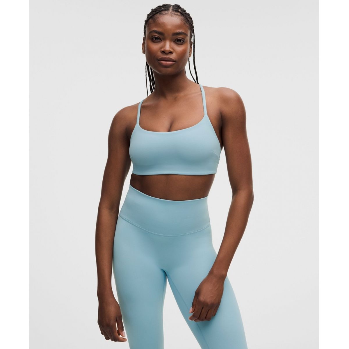 룰루레몬(LULULEMON) 원더 트레인 스트래피 레이서 브라 *라이트 서포트, C D컵  SEAF