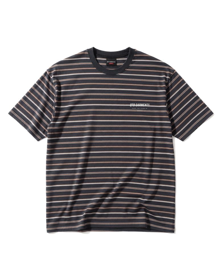 LB Stripe Simple Logo Washed Tee (Charcoal)