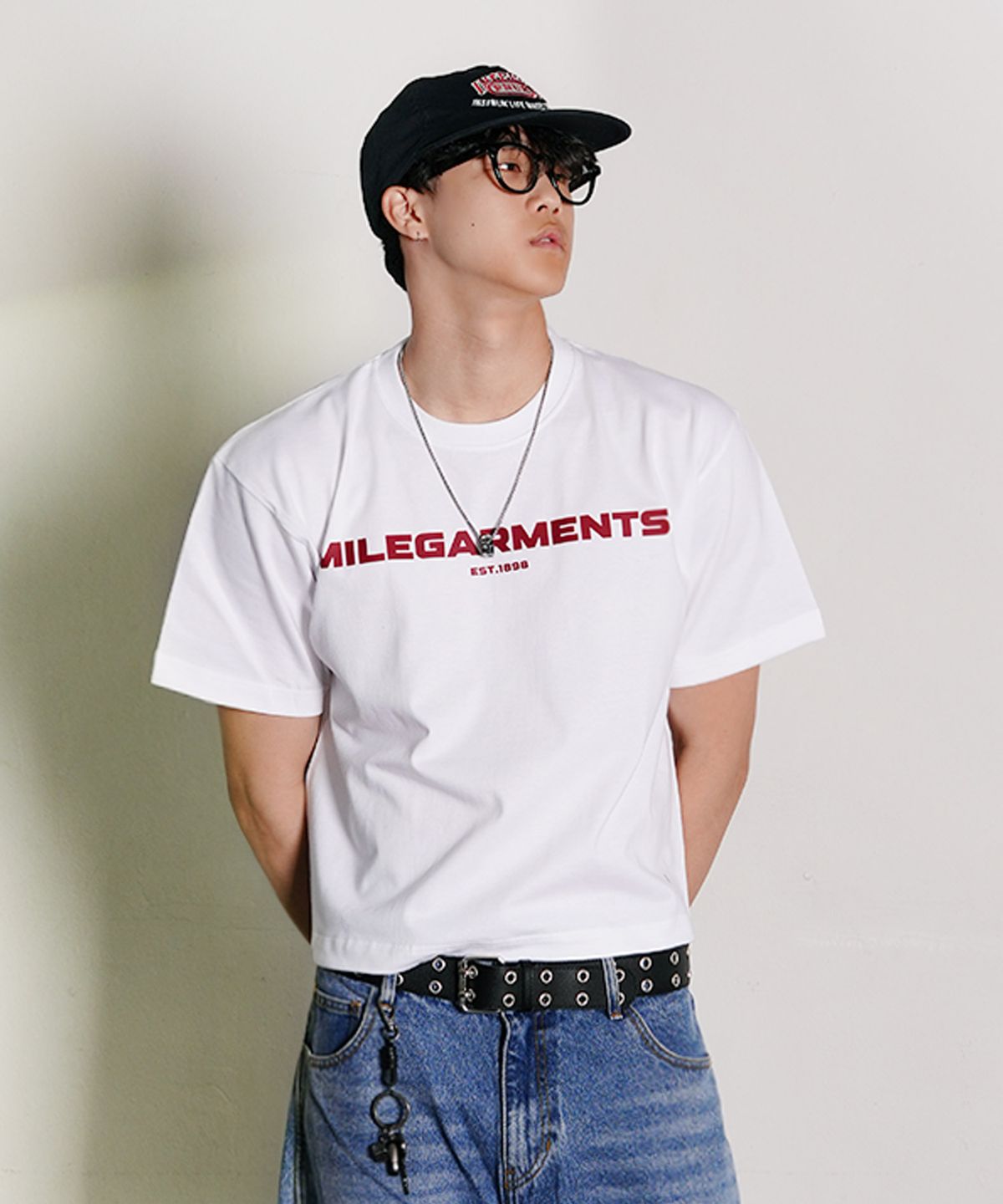 더마일(THEMILE) 마일 가먼츠 크롭 크루넥_WHITE