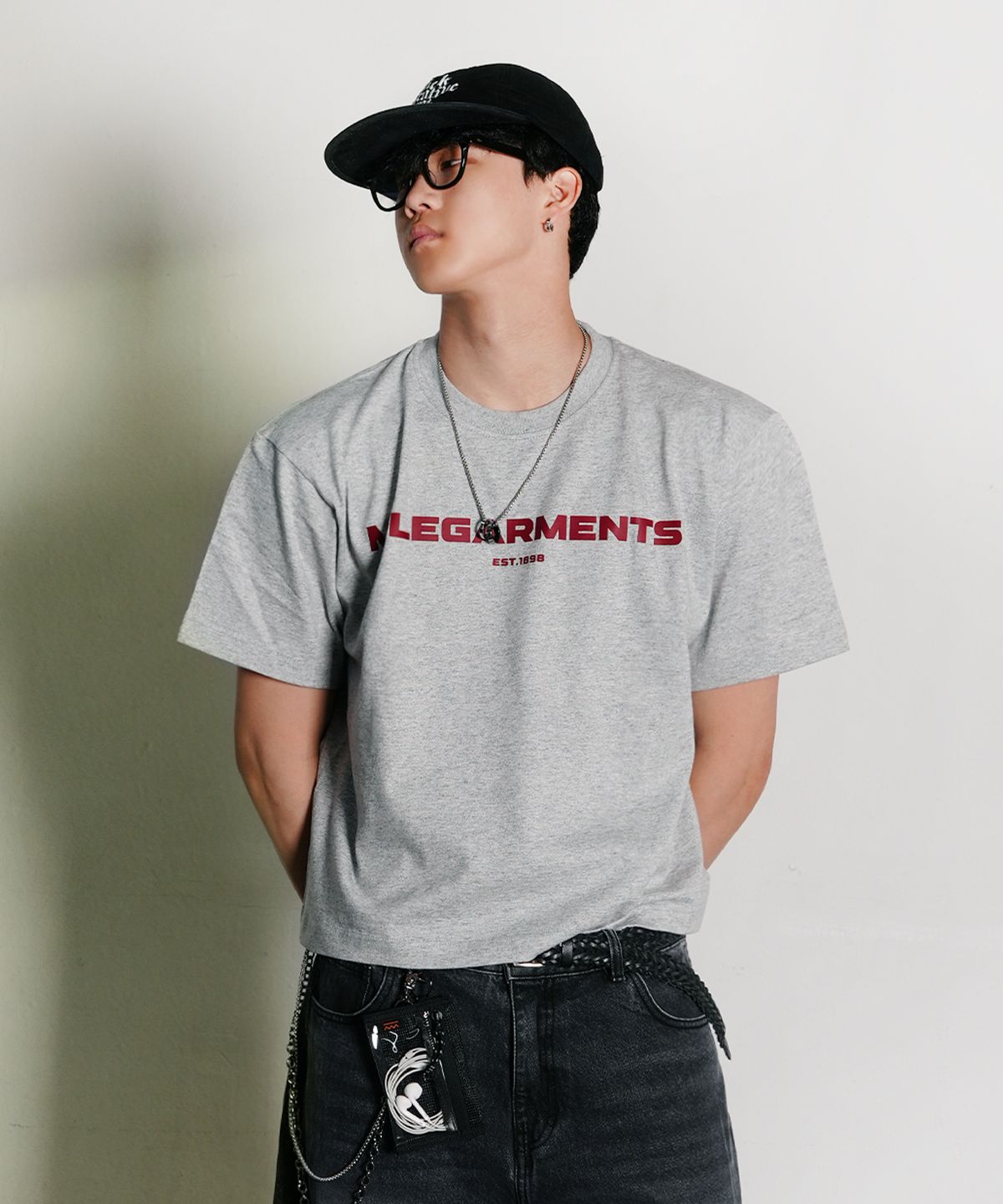더마일(THEMILE) 마일 가먼츠 크롭 크루넥_GRAY