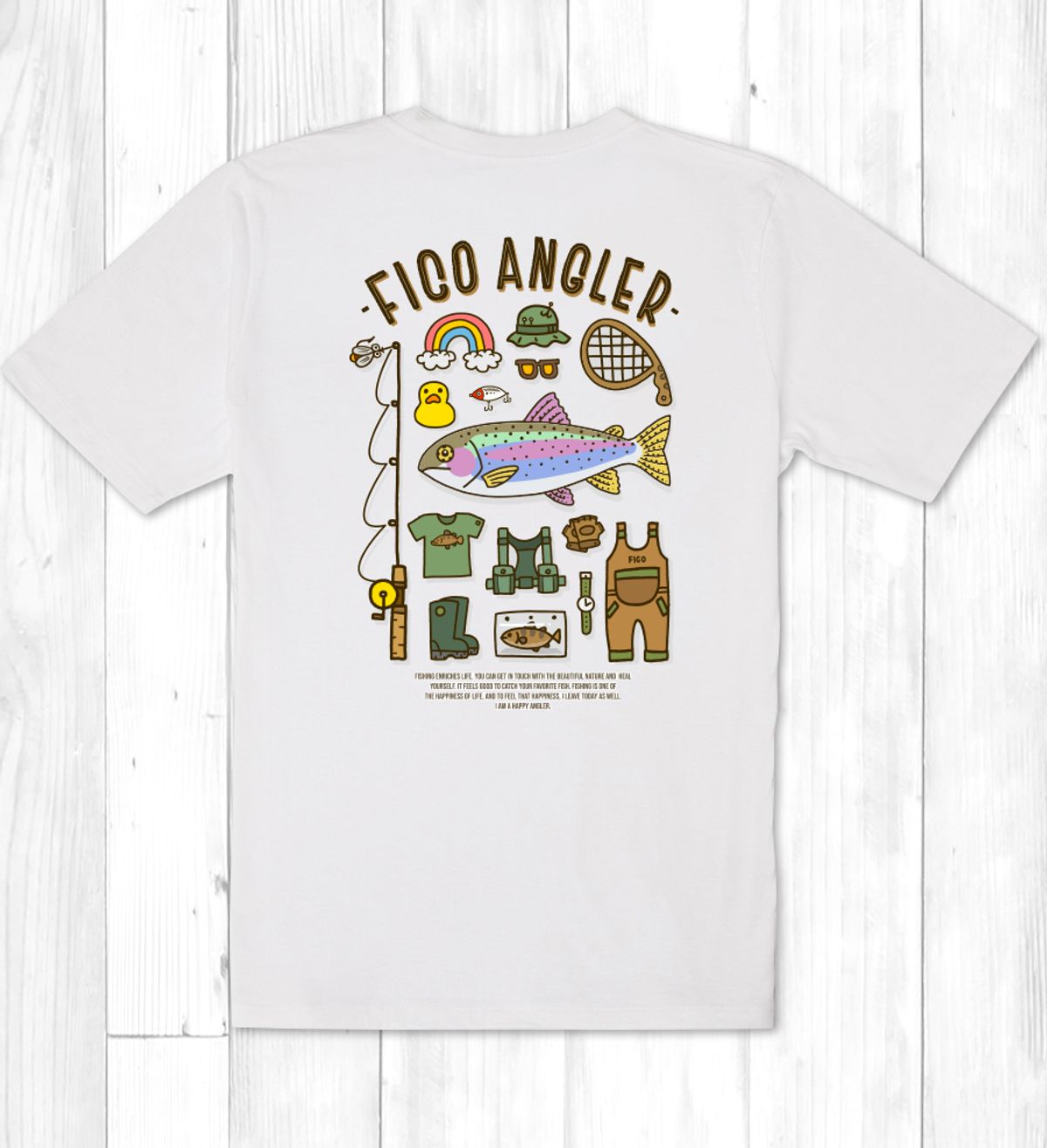 돌돌(DOLDOL) FICO-tshirts-AEROCOOL-258 피코앵글러 무지개송어 낚시 에어로쿨 기능성 티셔츠 반팔티
