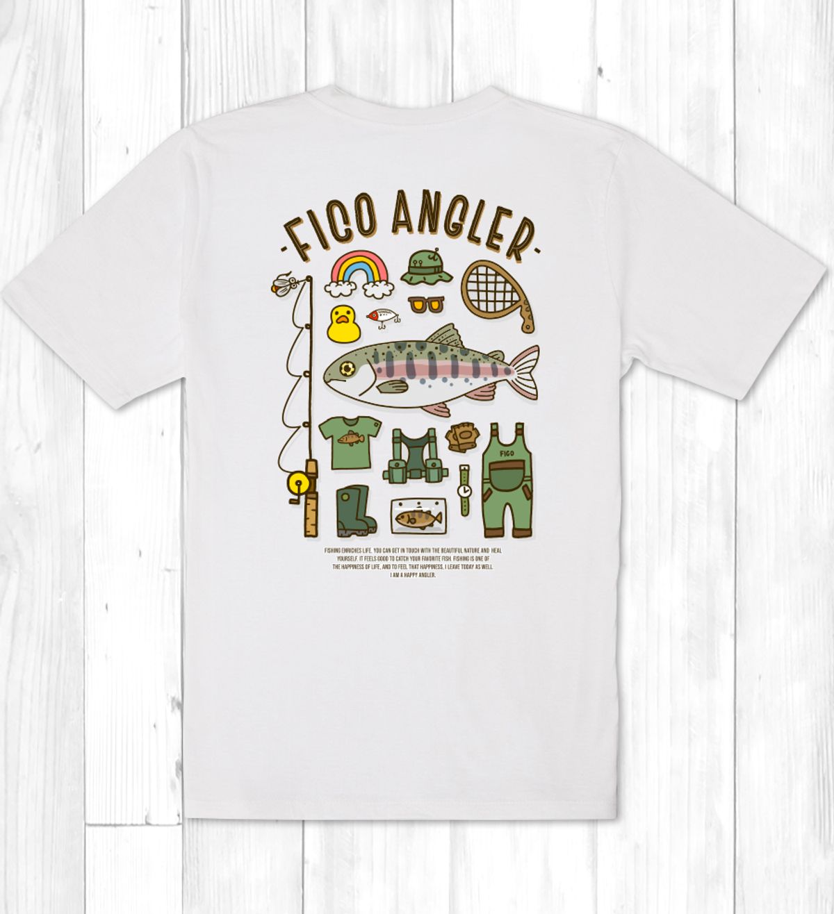 돌돌(DOLDOL) FICO-tshirts-AEROCOOL-260 피코앵글러 산천어 낚시 에어로쿨 기능성 티셔츠 반팔티