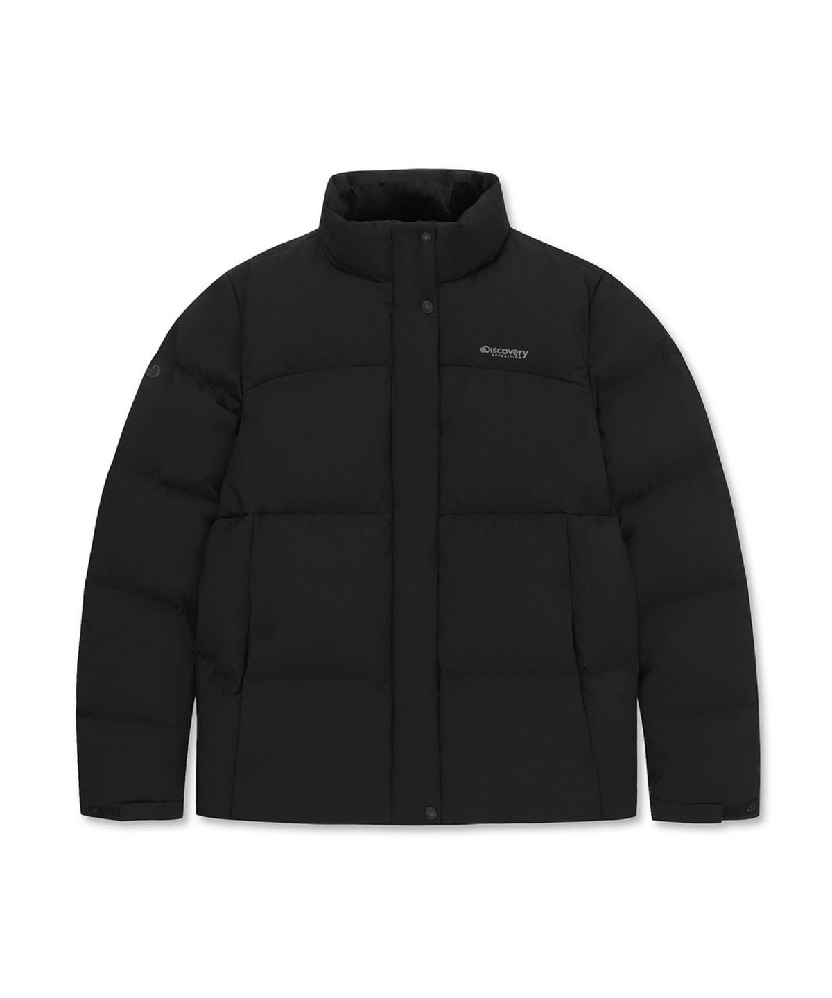 디스커버리 익스페디션(DISCOVERY EXPEDITION) 여성 레스터G 하이넥 구스다운 숏패딩 (BLACK)