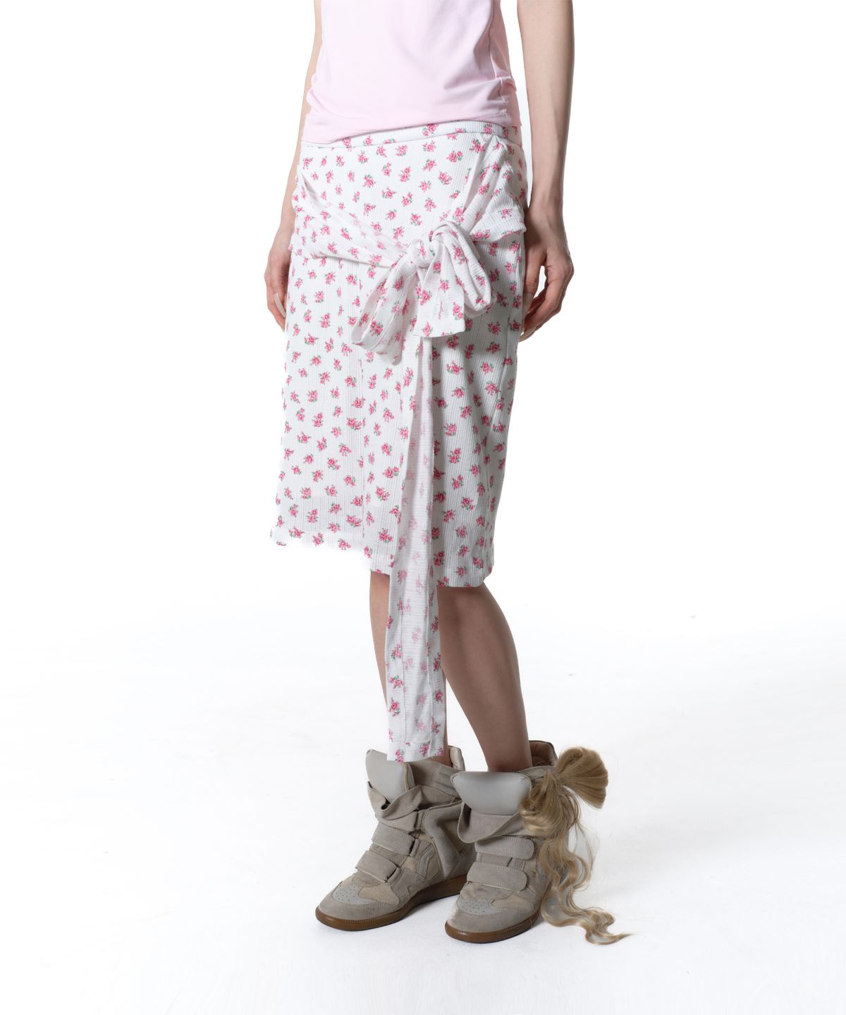 더블에스씨 아카이브(WSC ARCHIVE) Floral tie skirt 006