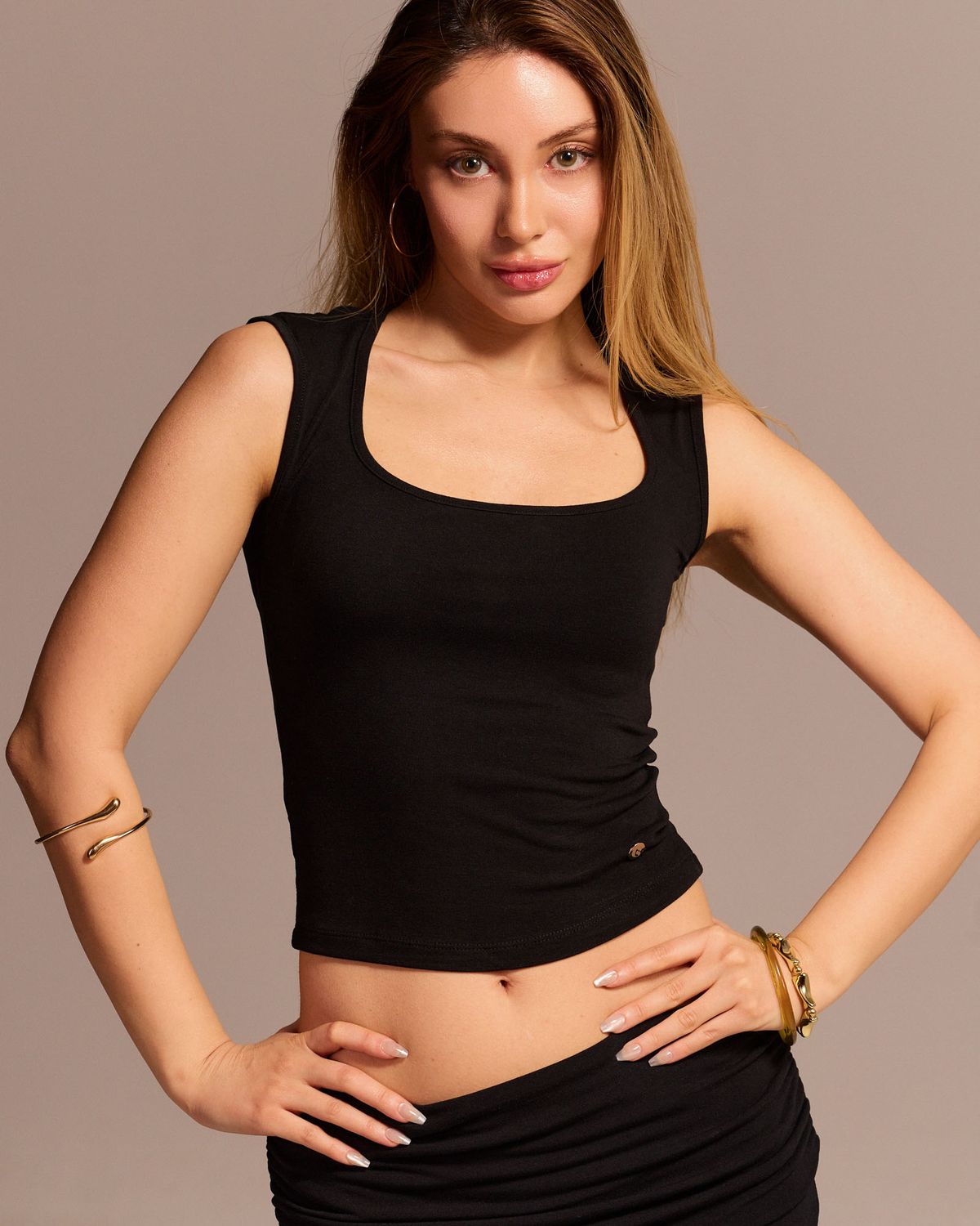 쿨시스(COOLSIS) CS SQUARE SLEEVELESS-071 (BLACK)