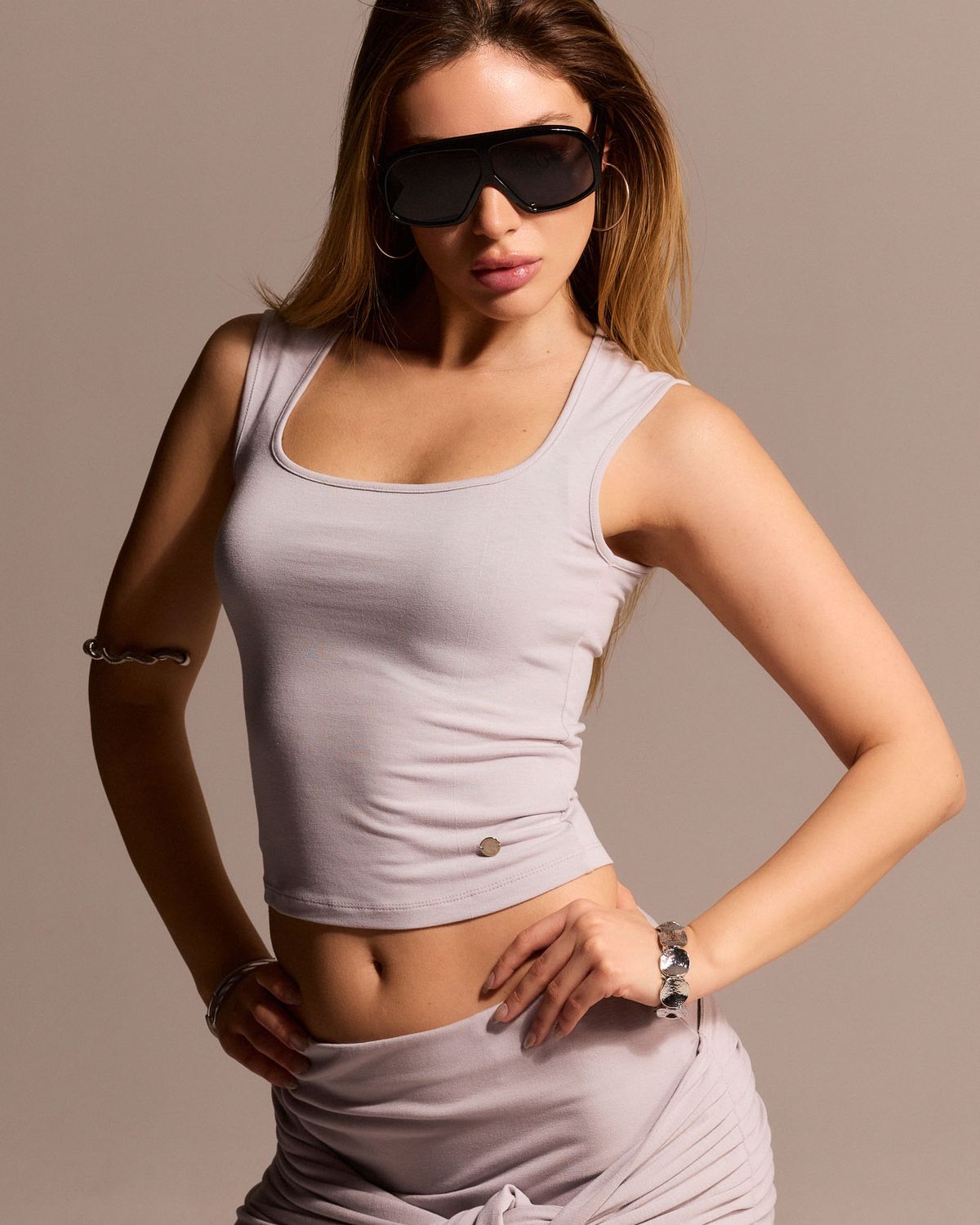 쿨시스(COOLSIS) CS SQUARE SLEEVELESS-071 (GRAY)