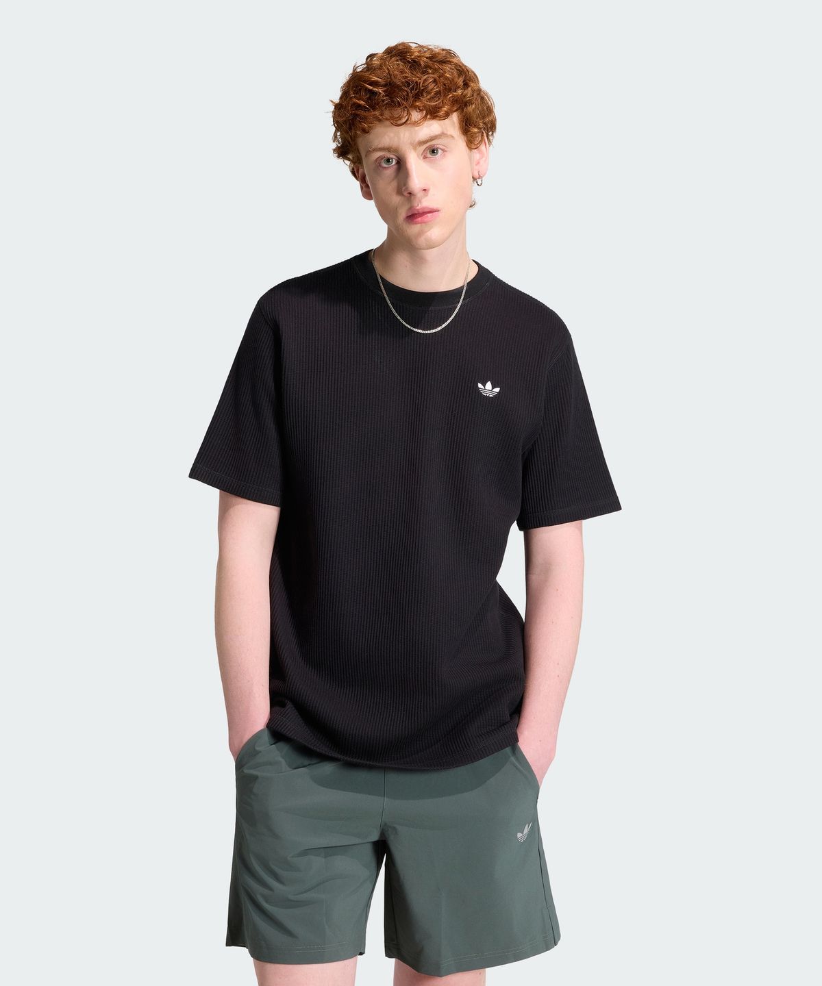 아디다스(ADIDAS) 트레포일 에센셜 와플 티셔츠 KS4180