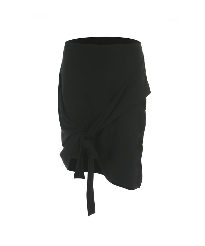 Jersey hole-tie skirt 001