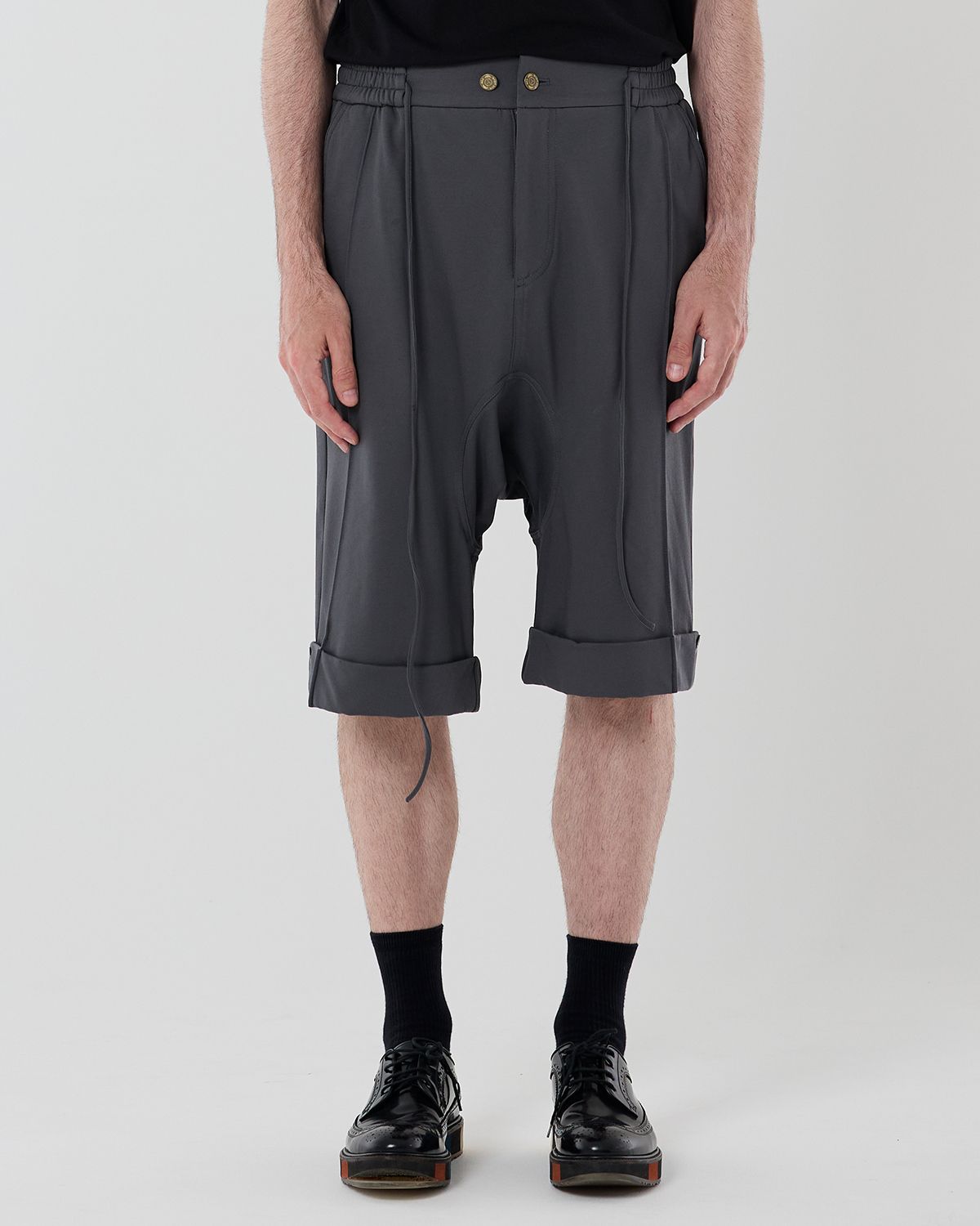 와이쏘씨리얼즈(WHYSOCEREALZ) Short Baggie Trousers - dark grey