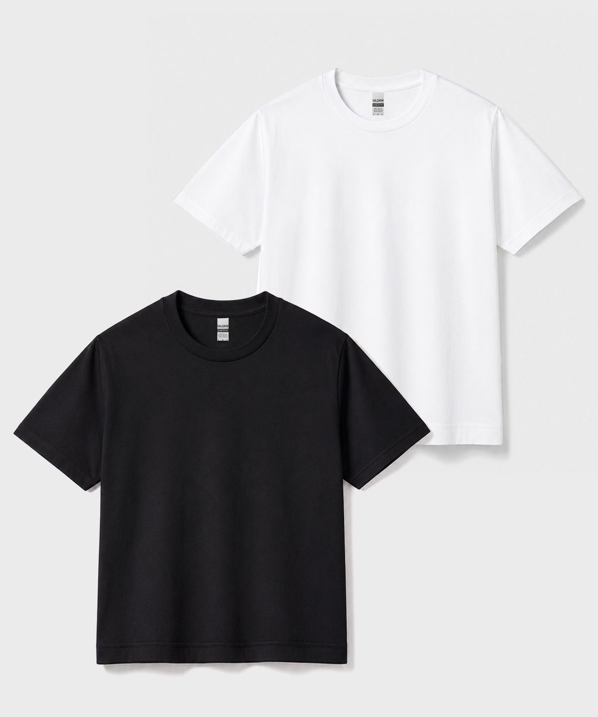 길단(GILDAN) [2PACK] Gildan 무지 세미 크롭 티셔츠