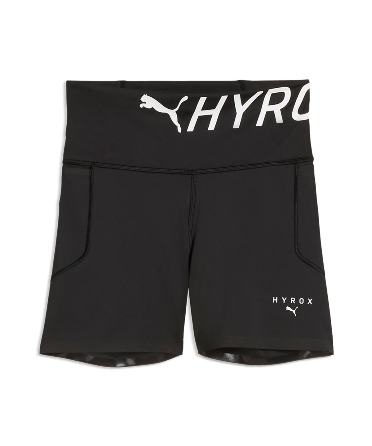 푸마(PUMA) 여성용 푸마 x 하이록스 파워모드 4인치 숏 타이츠 - 푸마 블랙 / 529151-01