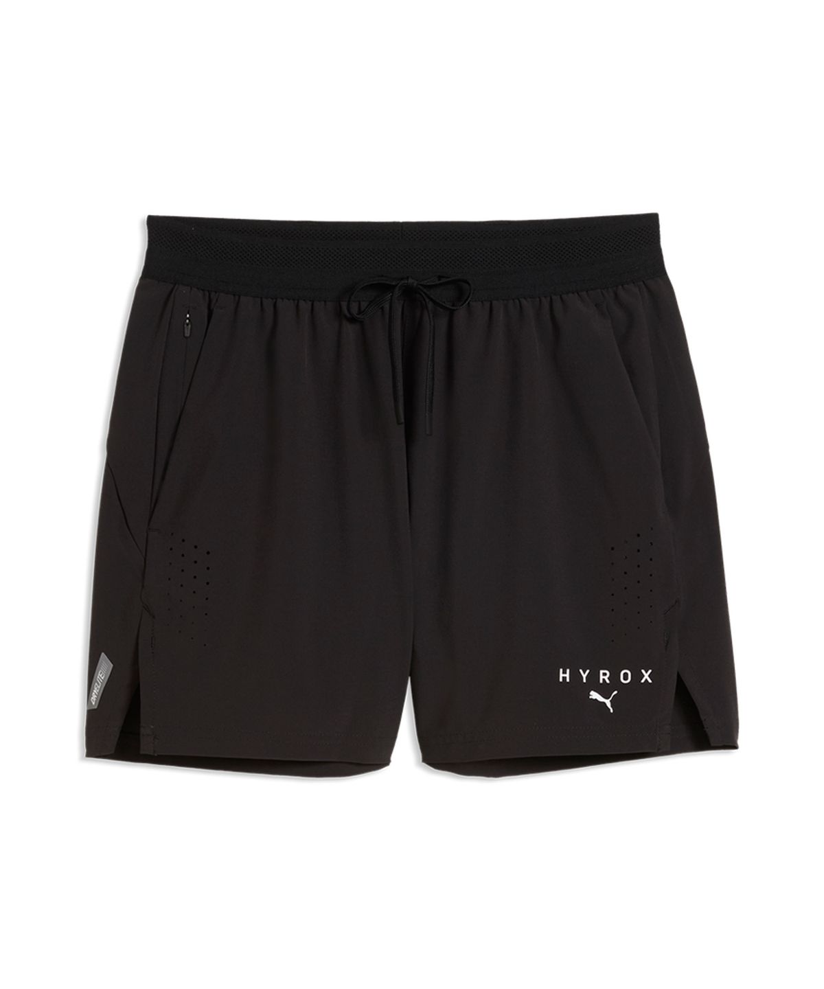 푸마(PUMA) 남성용 푸마 x 하이록스 파워모드 5인치 쇼츠 - 푸마 블랙 / 529238-01